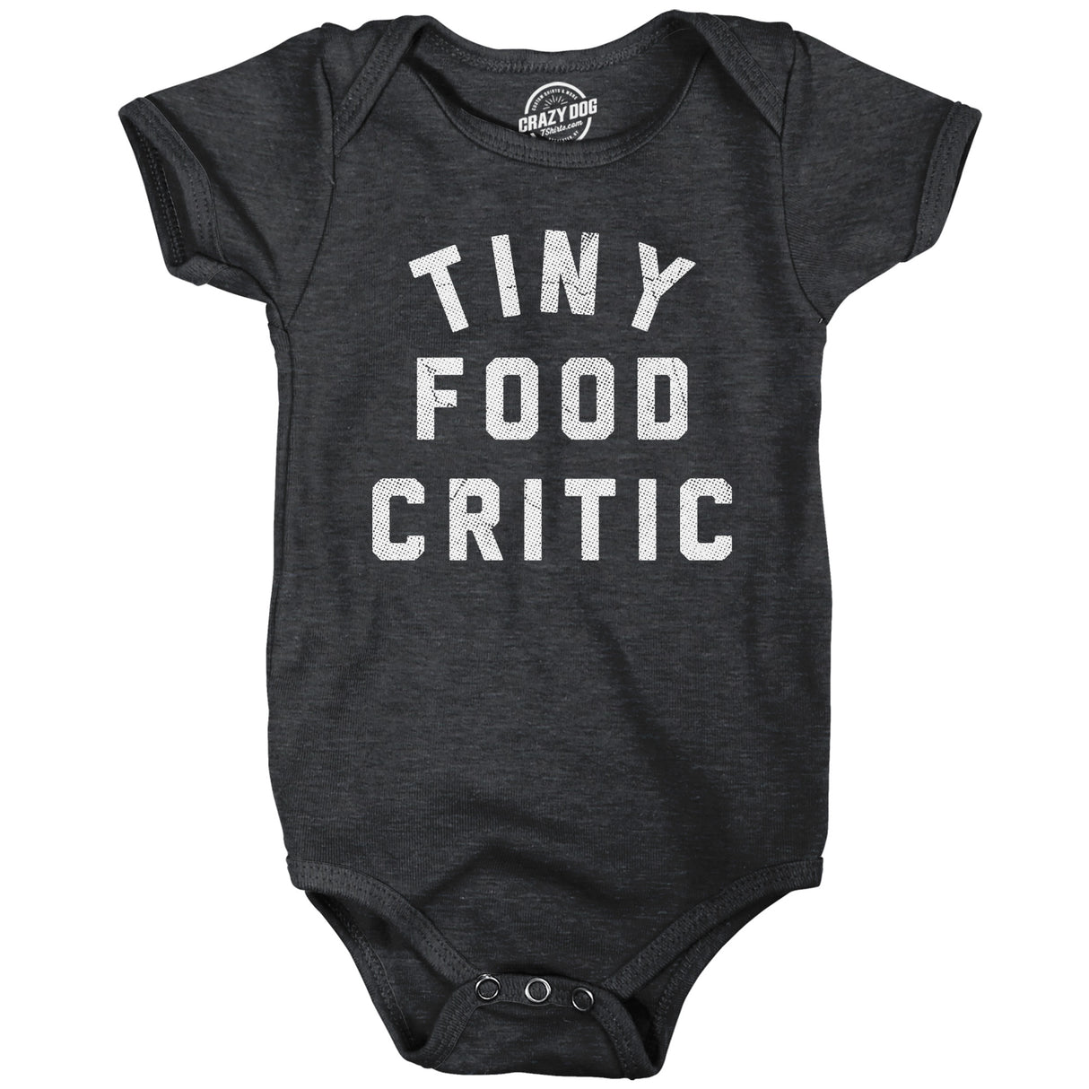 Tiny Food Critic Baby Bodysuit Funny Sarcastic Graphic Novelty Jumper for Infants
