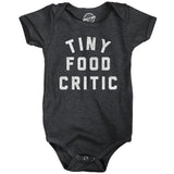 Tiny Food Critic Baby Bodysuit Funny Sarcastic Graphic Novelty Jumper for Infants