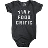 Tiny Food Critic Baby Bodysuit Funny Sarcastic Graphic Novelty Jumper for Infants
