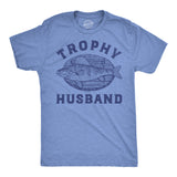 Mens Funny T Shirts Trophy Husband Mounted Fish Sarcastic Graphic Novelty Tee for Men