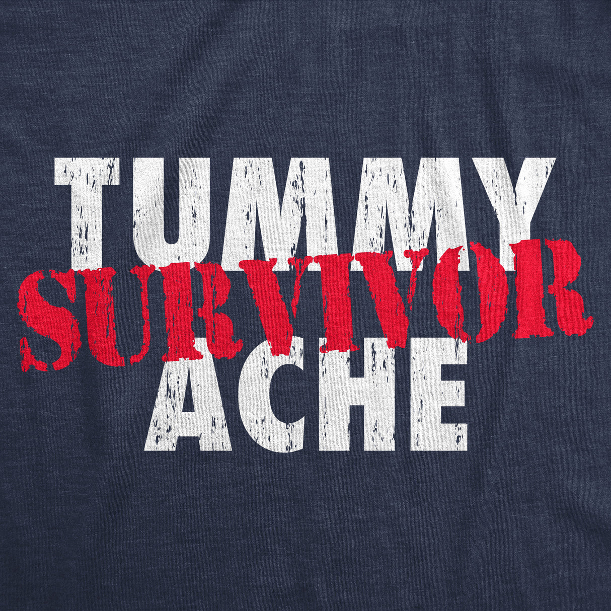 Mens Funny T Shirts Tummy Ache Survivor Sarcastic Graphic Novelty Tee for Men