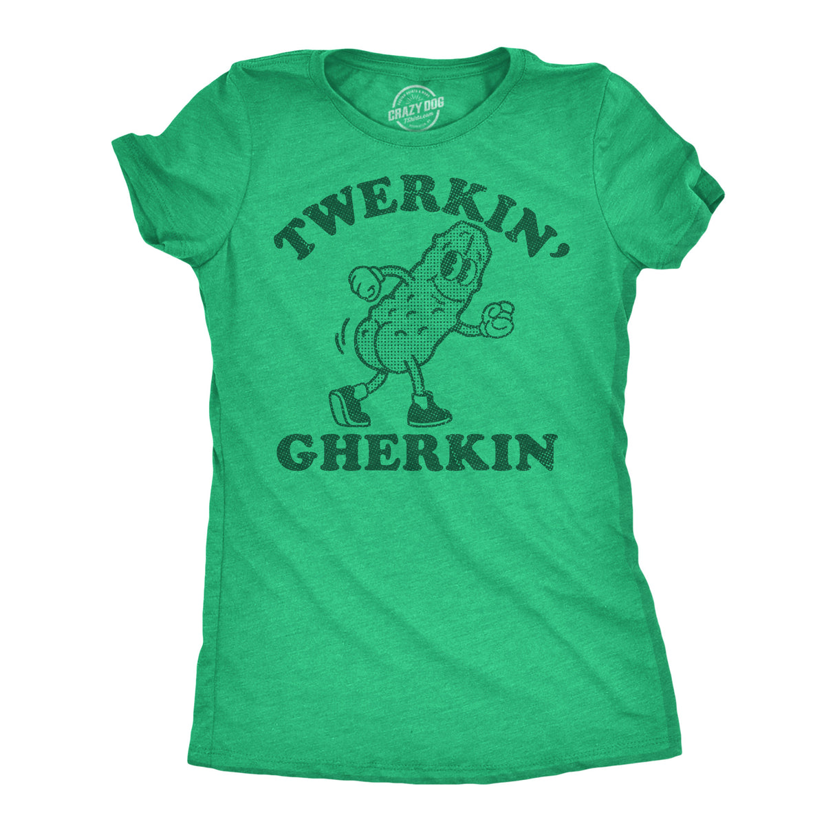 Womens Funny T Shirts Twerkin Gherkin Sarcastic Pickle Graphic Novelty Tee for Ladies
