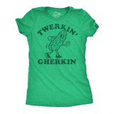 Womens Funny T Shirts Twerkin Gherkin Sarcastic Pickle Graphic Novelty Tee for Ladies
