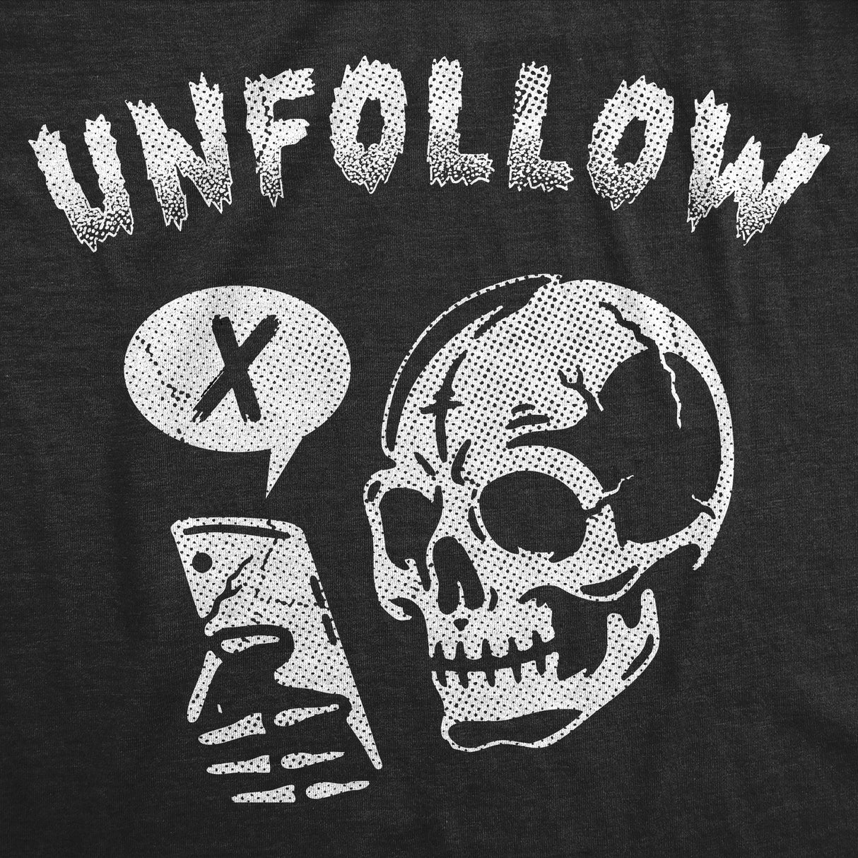 Mens Funny T Shirts Unfollow Sarcastic Social Media Graphic Novelty Tee for Men