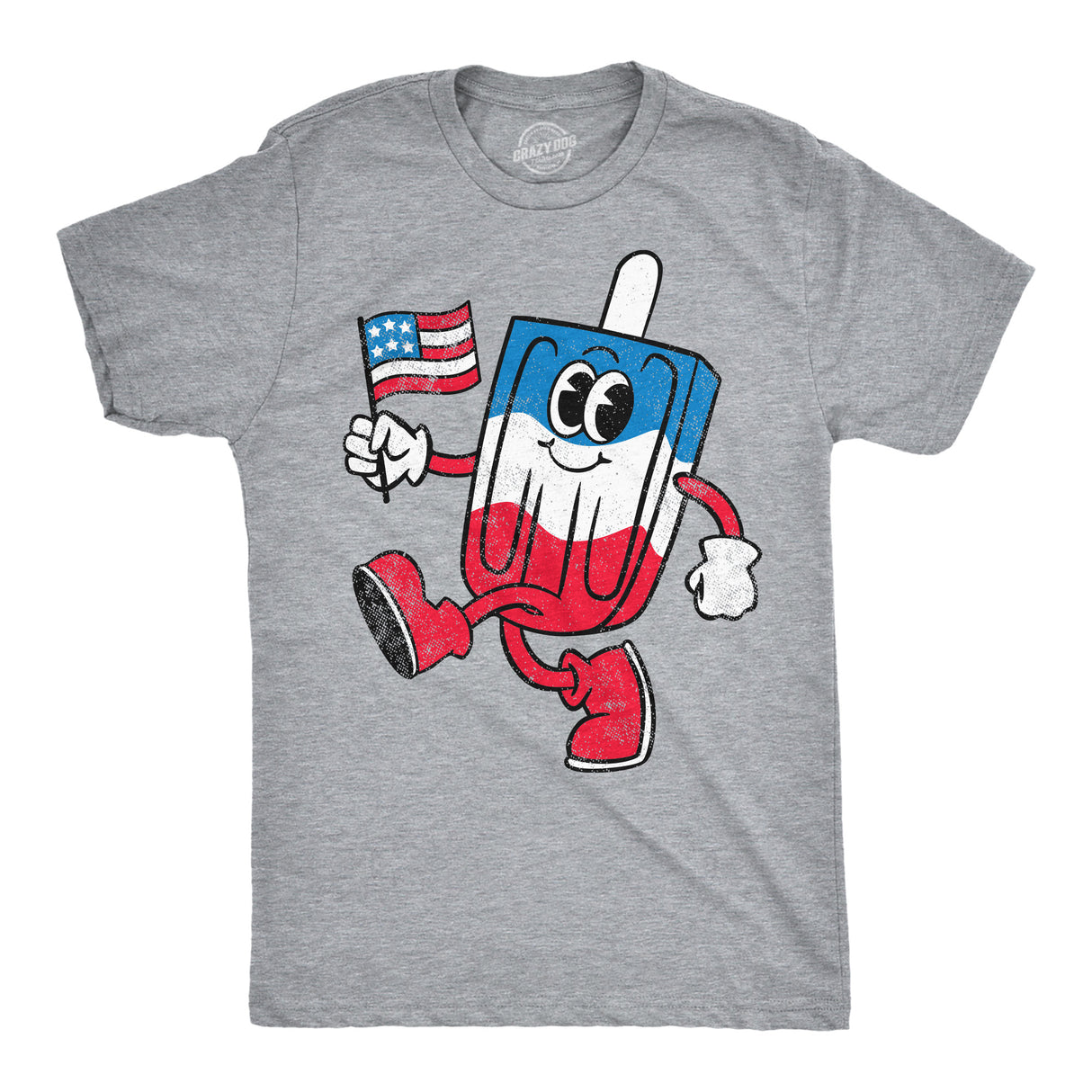 Mens Funny T Shirts USA Popsicle Sarcastic Fourth Of July Graphic Novelty Tee for Men