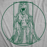 Mens Funny T Shirts Virtruvian T Rex Sarcastic Dinosaur Graphic Novelty Tee for Men