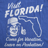 Mens Funny T Shirts Visit Florida Sarcastic Travel Graphic Novelty Tee for Men