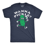 Mens Funny T Shirts Wanna Pickle Sarcastic Pickleball Graphic Novelty Tee for Men
