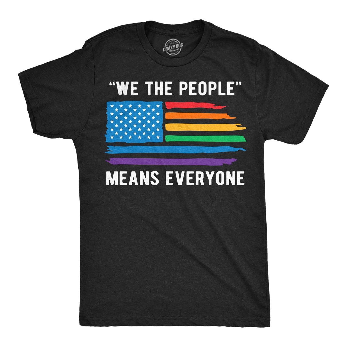 Mens Funny T Shirts We The People Means Everyone Awesome LGBTQ Graphic Novelty Tee for Men