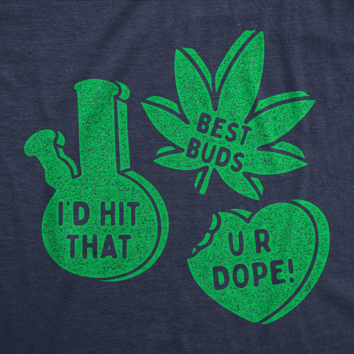 Womens Funny T Shirts Weed Candy Hearts Sarcastic 420 Graphic Novelty Tee for Ladies