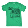 Mens Funny T Shirts Weekend Forecast 100% Chance Of Mowing Sarcastic Graphic Novelty Tee for Men