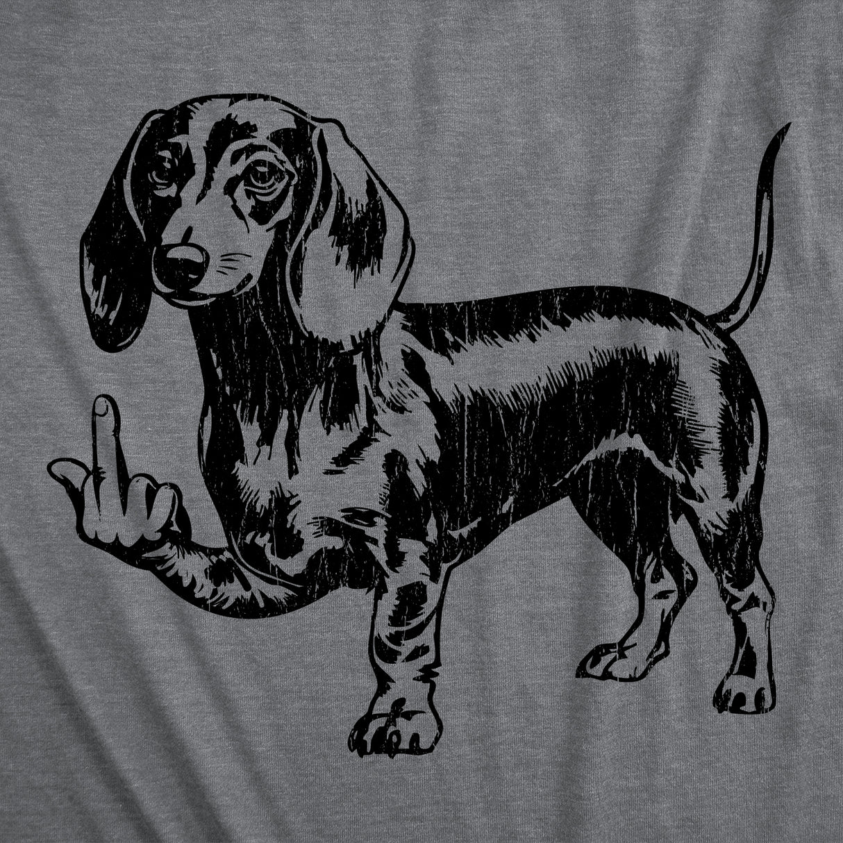 Mens Funny T Shirts Weenie Middle Finger Sarcastic Puppy Graphic Novelty Tee for Men