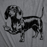 Mens Funny T Shirts Weenie Middle Finger Sarcastic Puppy Graphic Novelty Tee for Men