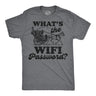 Mens Funny T Shirts Whats The Wifi Password Sarcastic Retro Graphic Novelty Tee for Men