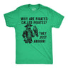 Mens Funny T Shirts Why Are Pirates Called Pirates They Just ARRRRR Sarcastic Graphic Novelty Tee for Men