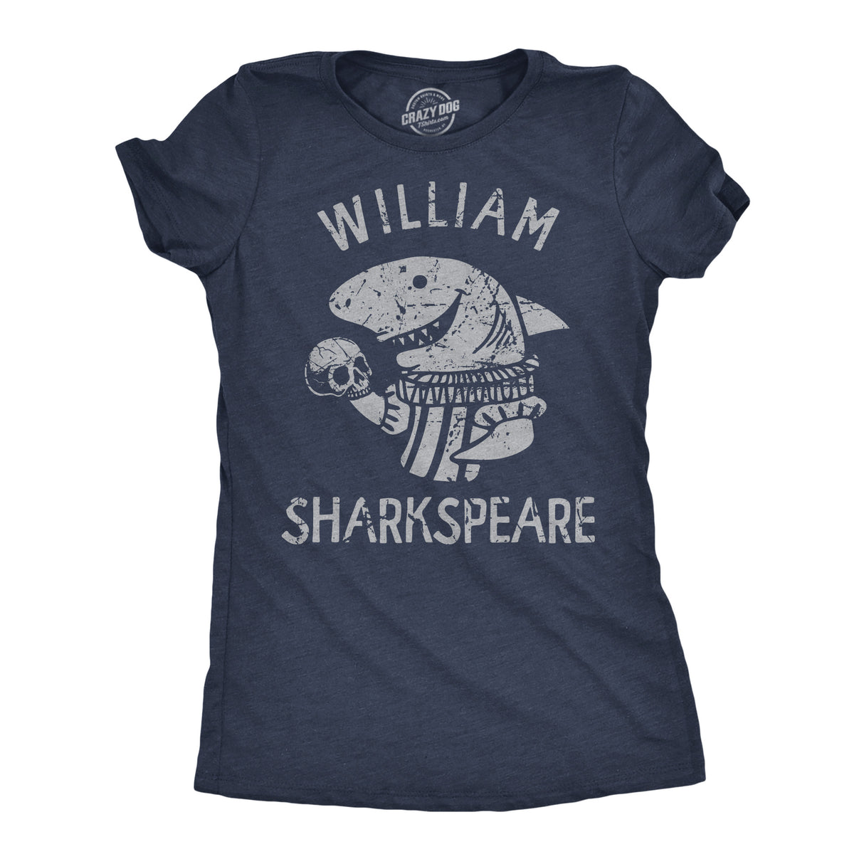 Womens William Sharkspeare T Shirt Funny Shark Week Shakespeare Joke Tee for Ladies