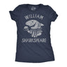 Womens William Sharkspeare T Shirt Funny Shark Week Shakespeare Joke Tee for Ladies
