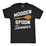 Mens Funny T Shirts Wooden Spoon Survivor Sarcastic Parenting Graphic Novelty Tee for Men