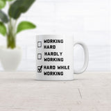 Hard While Working Checklist Mug Funny Sarcastic Adult Joke Graphic Novelty Coffee Cup-11oz