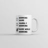 Hard While Working Checklist Mug Funny Sarcastic Adult Joke Graphic Novelty Coffee Cup-11oz