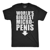 Mens Funny T Shirts Worlds Biggest Micro Penis Sarcastic Graphic Novelty Tee for Men