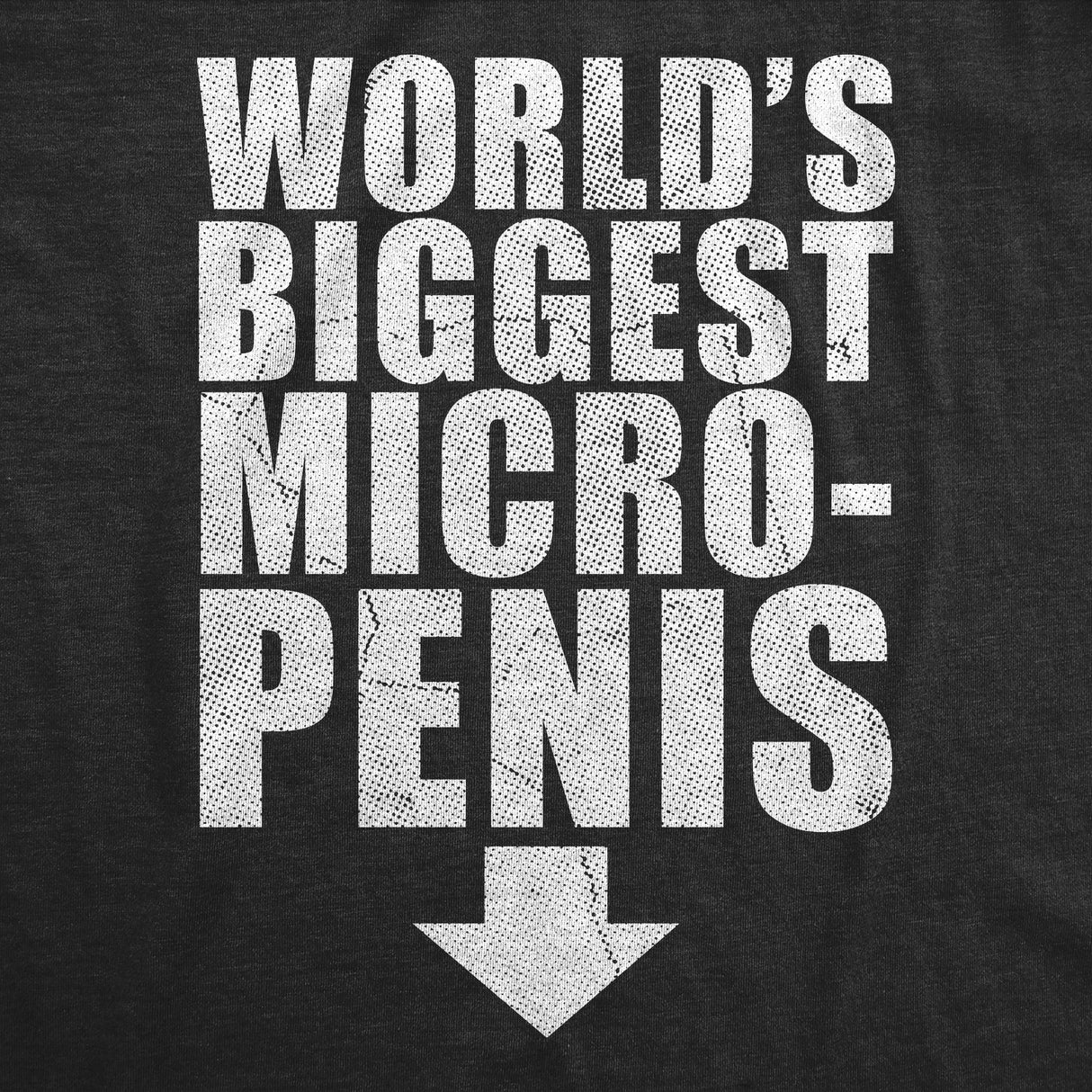 Mens Funny T Shirts Worlds Biggest Micro Penis Sarcastic Graphic Novelty Tee for Men