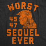 Mens Funny T Shirts Worst Sequel Ever Sarcastic Anti Trump Graphic Novelty Tee for Men