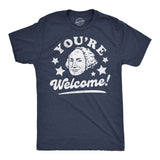Mens Funny T Shirts Youre Welcome George Washington Sarcastic Fourth Of July Graphic Novelty Tee for Men