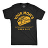 Mens Funny T Shirts Your Moms Taco Sarcastic Restaurant Graphic Novelty Tee for Men