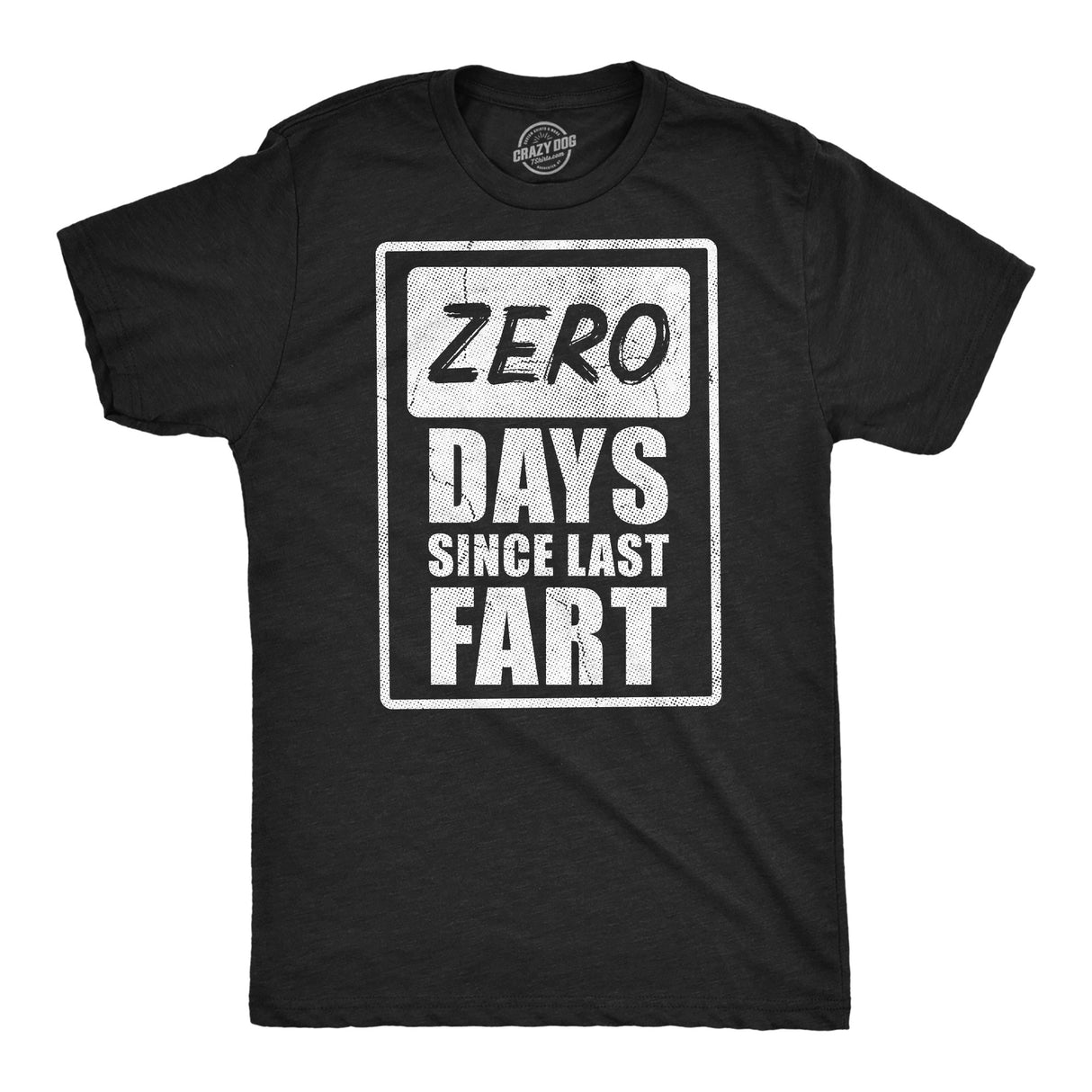 Mens Funny T Shirts Zero Days Since Last Fart Sarcastic Farting Graphic Novelty Tee for Men
