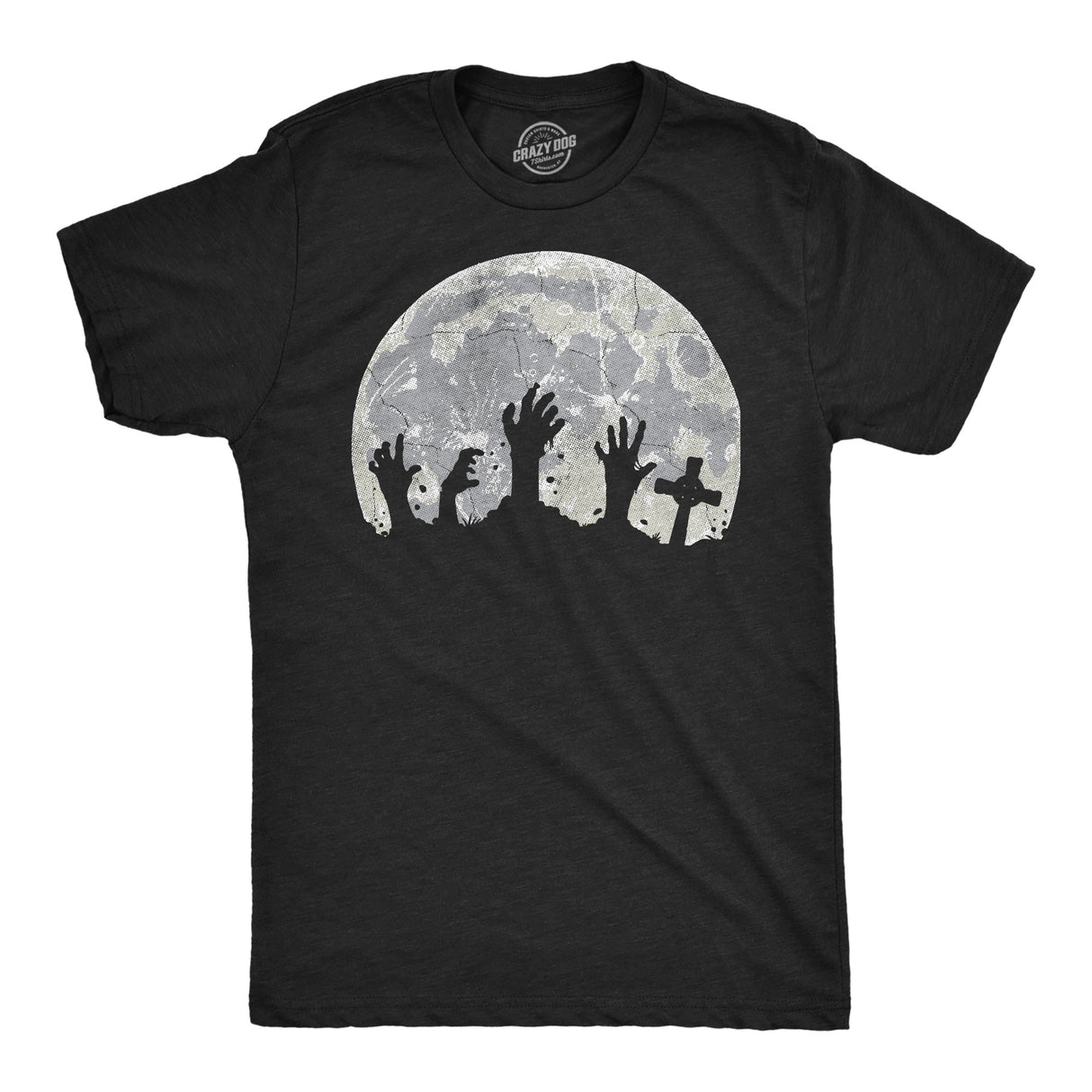 Mens Funny T Shirts Zombie Hands Moon Sarcastic Halloween Graphic Novelty Tee For Men