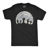 Mens Funny T Shirts Zombie Hands Moon Sarcastic Halloween Graphic Novelty Tee For Men