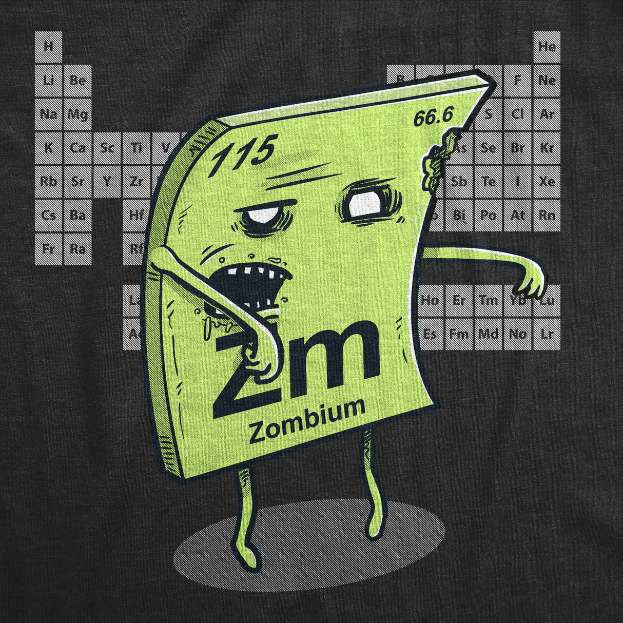 Mens Funny T Shirts Zombium Sarcastic Zombie Graphic Novelty Science Tee for Men