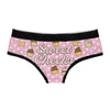 Sweet Cheeks Womens Panties Cute Cupcake Bikini Brief Graphic Underwear Ladies