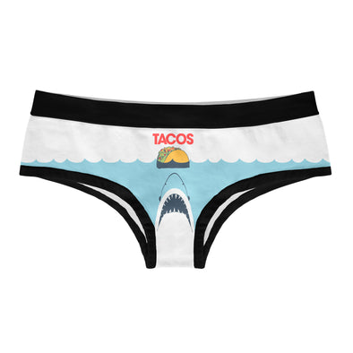 Womens Taco Shark Panties Funny Bikini Brief Vacation Attack Cute