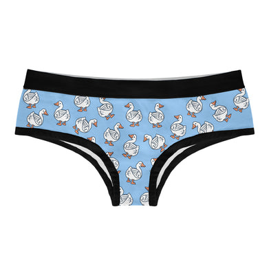 Womens Butt Quack Panties Funny Duck Joke Graphic Bikini Brief Underwear For Ladies