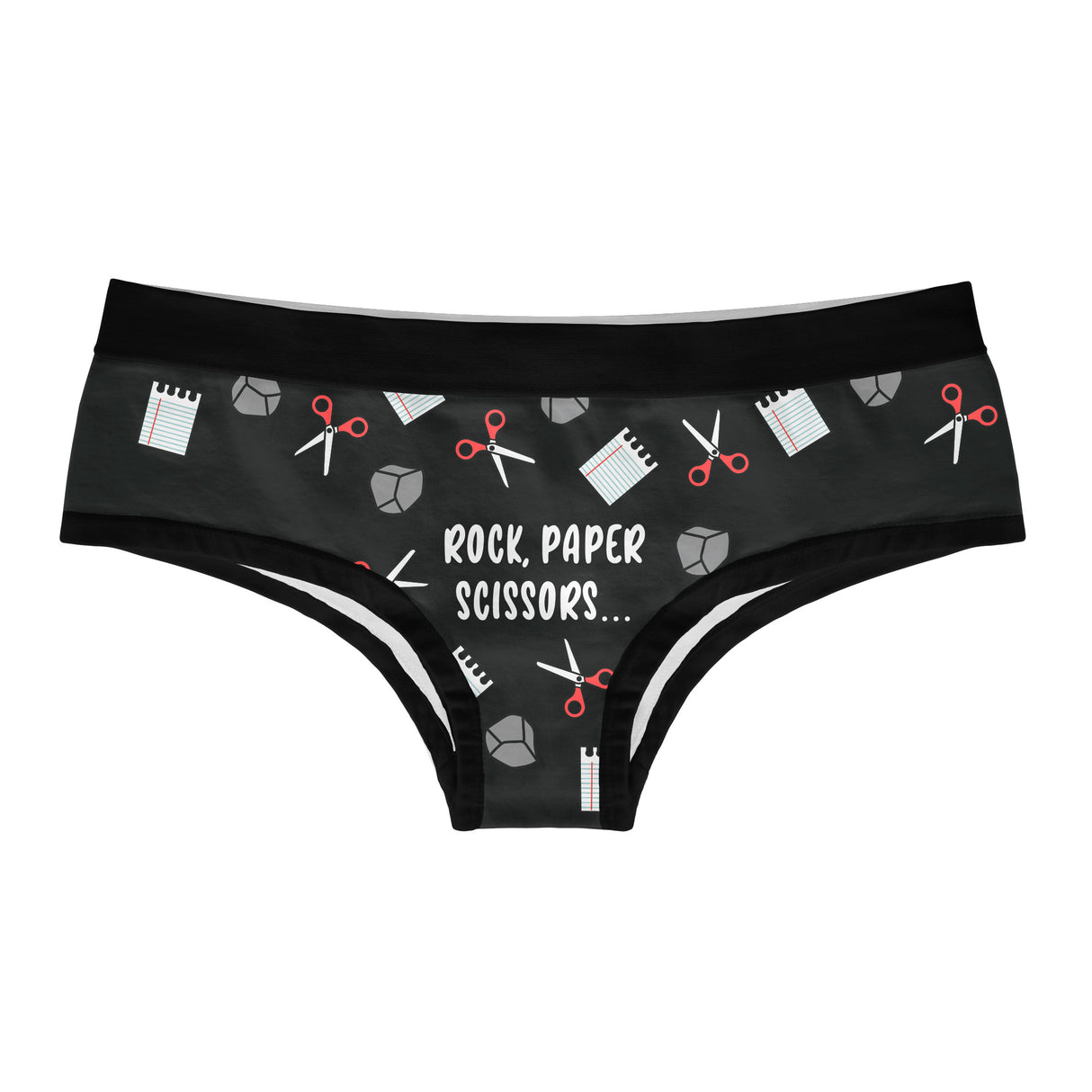 Womens Rock Paper Scissors Throat Punch Panties Funny Bikini Brief Graphic Underwear