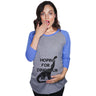 Maternity Raglan Hoping For A Dinosaur Cute Funny Pregnancy Baseball Tee