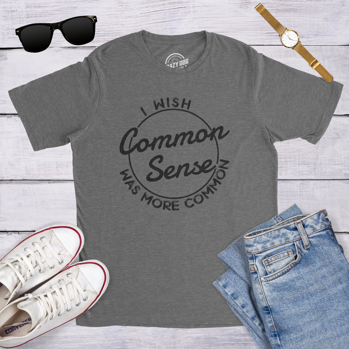 I Wish Common Sense Was More Common Men's Tshirt