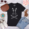Womens Jolly Roger Easter T Shirt Funny Pirate Bunny Flag Egg Hunt Tee for Mom