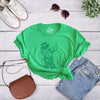 Womens Leprechaun Middle Finger Tshirt Funny St Patrick's Day Graphic Novelty Tee