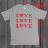 Love 3 Hearts Men's Tshirt