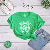 Womens Me Lucky Shirt T Shirt Funny Leprechaun Saint Patricks Day St Patty Tee