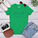 Womens Sassy Lassie T Shirt Funny Saint Patricks Day Cute Outfit St Patty Tee