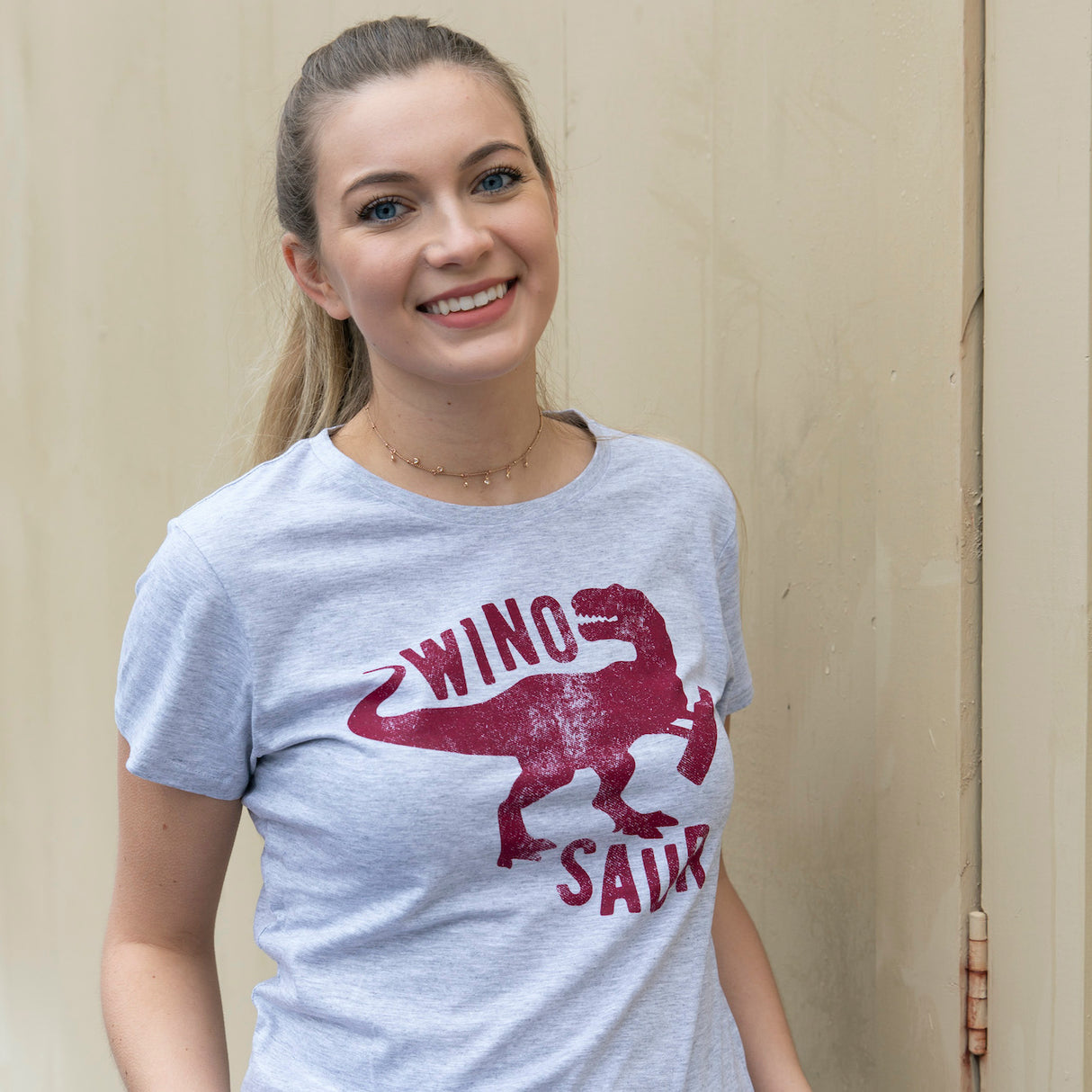 Womens Winosaur T shirt Funny Wine Lover Drinking Vintage Graphic Gift for Her