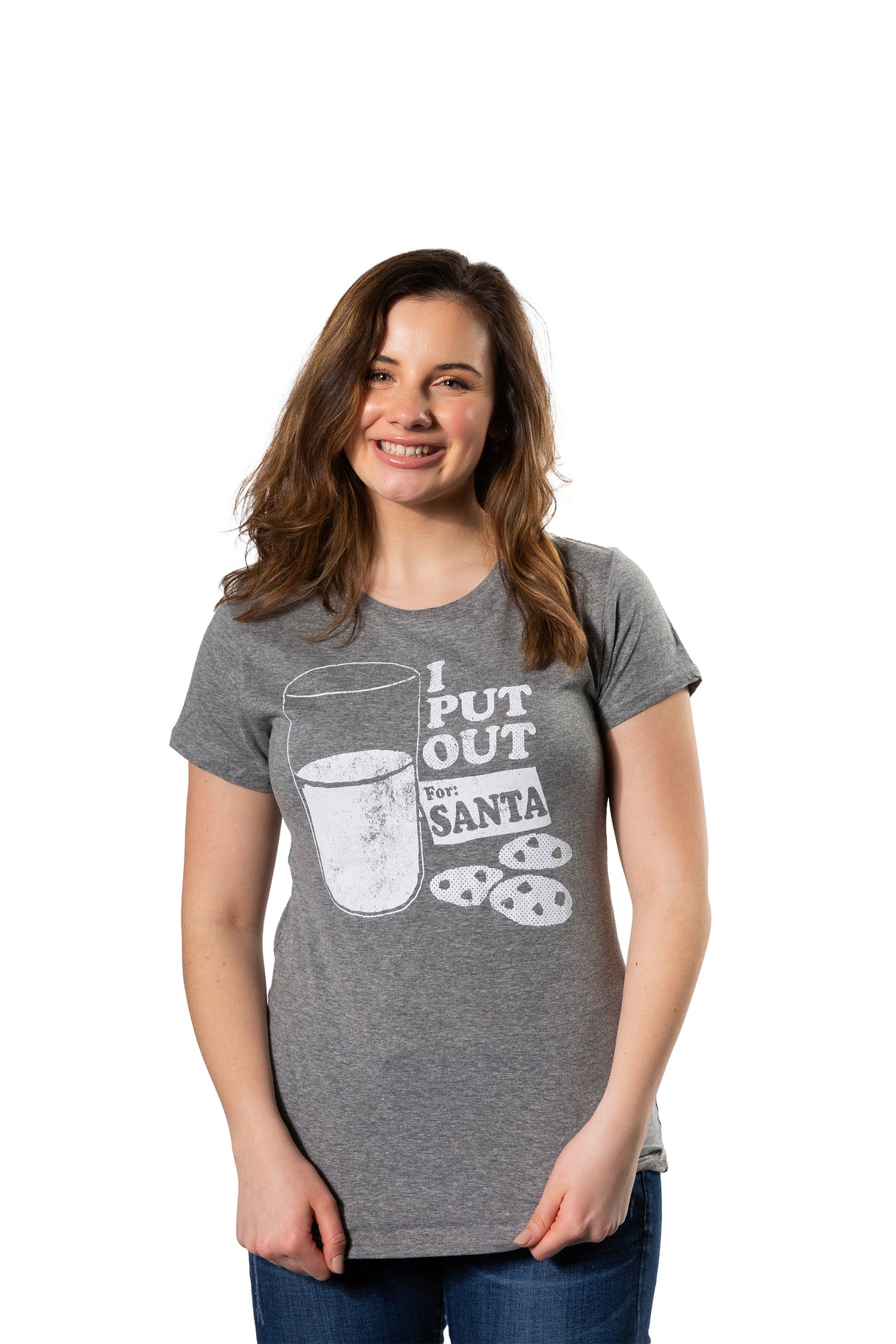 Womens I Put Out For Santa T shirt Funny Sarcastic Novelty Christmas Gift Tee