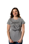 Womens Sometimes I Get Distracted Squirrel T Shirt Funny Animal Novelty Shirt