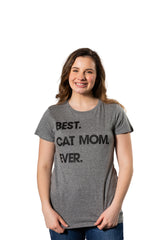 Womens Dog Mom and Cat Mom Funny T Shirts Cute Pet Tees for Women with Cats or Dogs