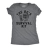 Womens Funny T Shirts The 80s Survival Kit Sarcastic Retro Graphic Tee For Ladies