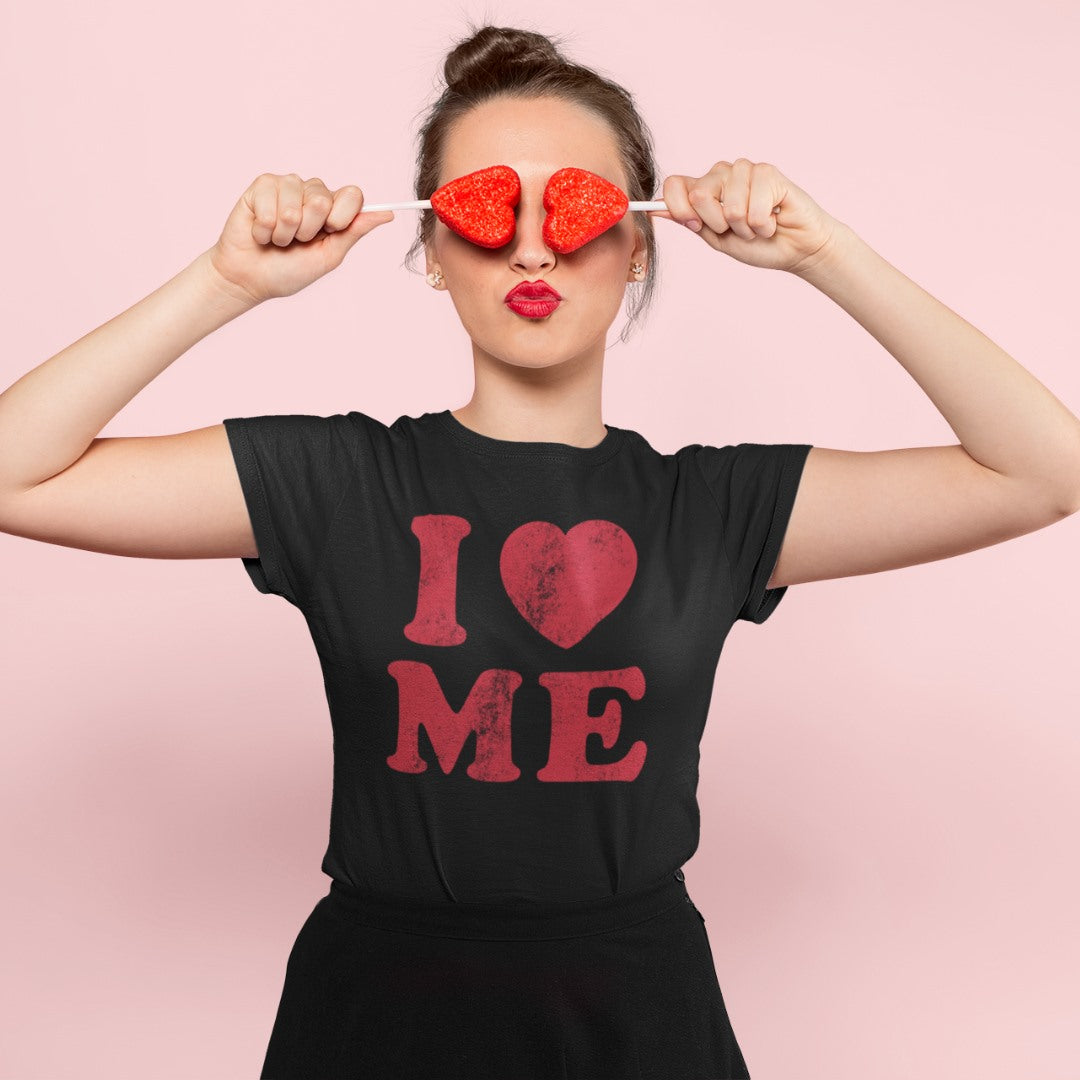 Womens I Love Me Tshirt Funny Cute Inspirational Motivational Heart Tee